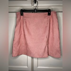 006 NWOT Light Pink Thin Wale Side Slit Skirt